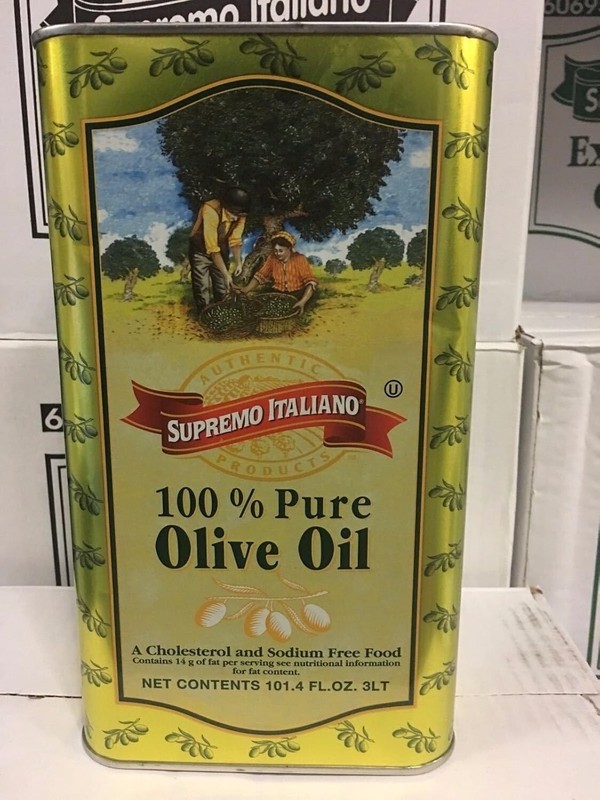 Supremo Italiano – 100% Pure Olive Oil – 3 liter Can