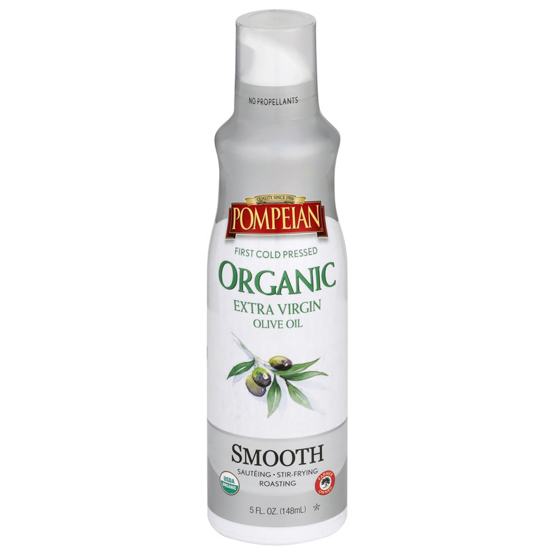 USDA Certified Organic Smooth Extra Virgin Olive Oil Non-Stick Cooking Spray, Fi