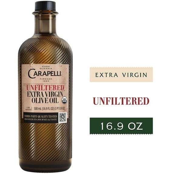 Carapelli Unfiltered Extra Virgin Olive Oil Cold Extracted 500 ml EVOO