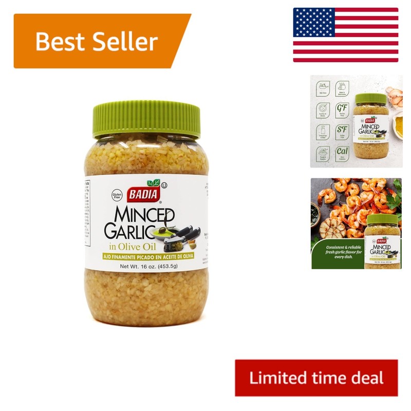 Bold Flavor 16 oz Minced Garlic in Olive Oil – Quick and Versatile Ingredient