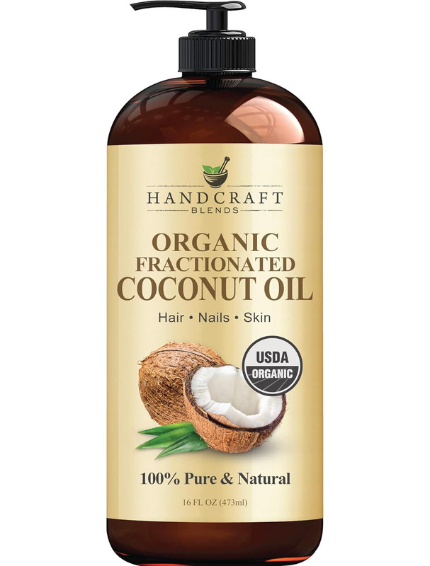Organic Fractionated Coconut Oil – 16 Fl Oz – 100% Pure and Natural – Premium Gr