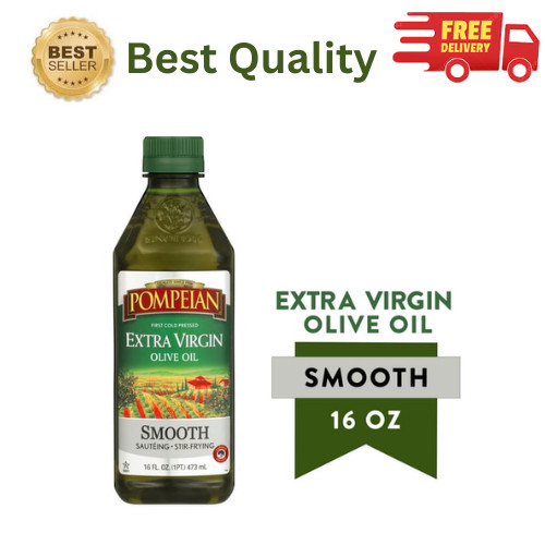 Pompeian Smooth Extra Virgin Olive Oil 16 fl oz First Cold Pressed EVOO
