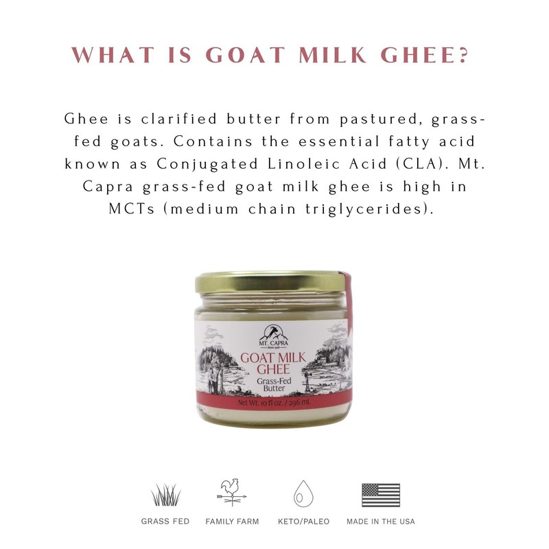 Mt. Capra Goat Milk Ghee | GrassFed Clarified Butter High in MCT Oil Perfect ... gallery