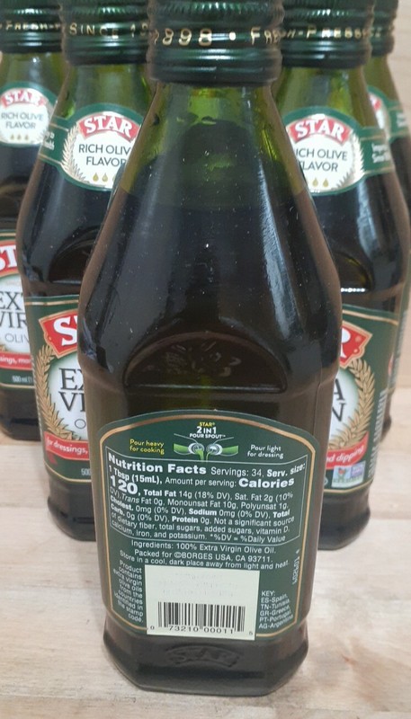 6 BOTTLES: Star IMPORTED Extra Virgin Olive Oil 16.9oz(500ml) NON GMO 2in1 spout gallery