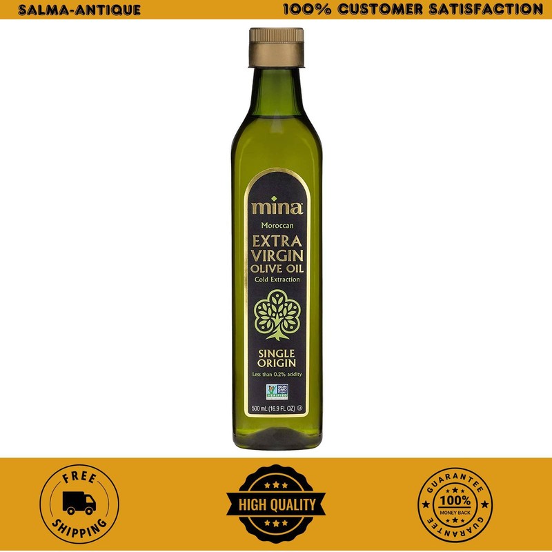 Mina Olive Oil Extra Virgin 16.9 Fl Oz, New Harvest, Polyphenol Rich Olive Oil