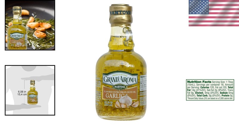 8.5 Fl Oz Pair of Garlic Infused Extra Virgin Olive Oil - 100% Natural Quality gallery