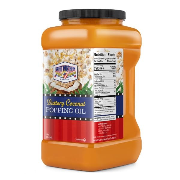 Butter Flavored Coconut Oil - 110oz Movie Theater Popcorn Oil for Popcorn Machin gallery