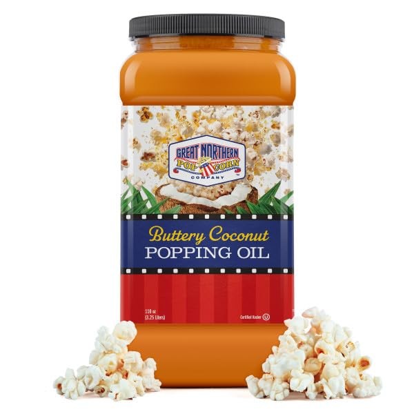 Butter Flavored Coconut Oil - 110oz Movie Theater Popcorn Oil for Popcorn Machin