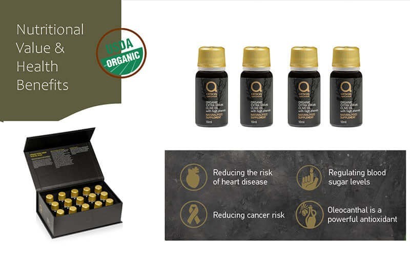 Atsas Organic Extra Virgin Olive Oil Natural Food Supplement - Luxury Pack of 15 gallery