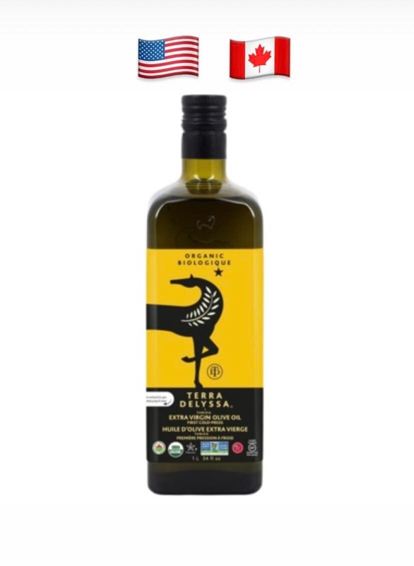 Terra Delyssa Extra Virgin Olive Oil, 1 L / 34 Fl Oz Glass CANADA
