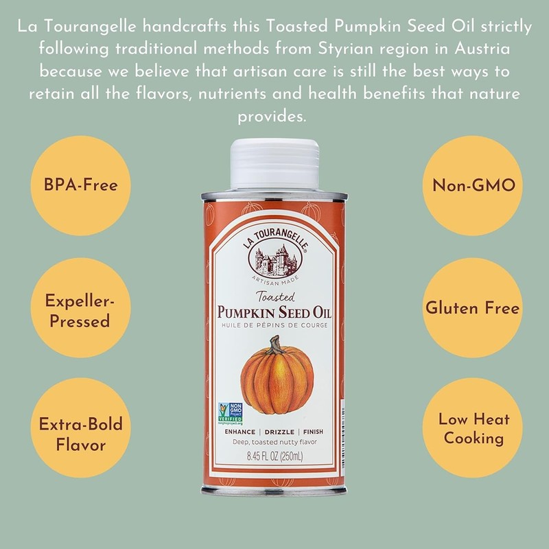 La Tourangelle, Toasted Pumpkin Seed Oil, 8.45 Fl Oz, gallery
