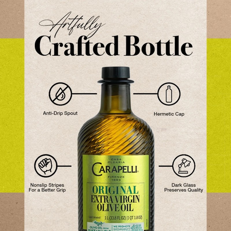 Carapelli Original Extra Virgin Olive Oil, Cold Extracted, Contains Polyphenols gallery