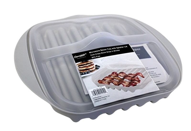 Compact Microwave Bacon, Sausage Meat & Poultry Cooking Tray with Protective …