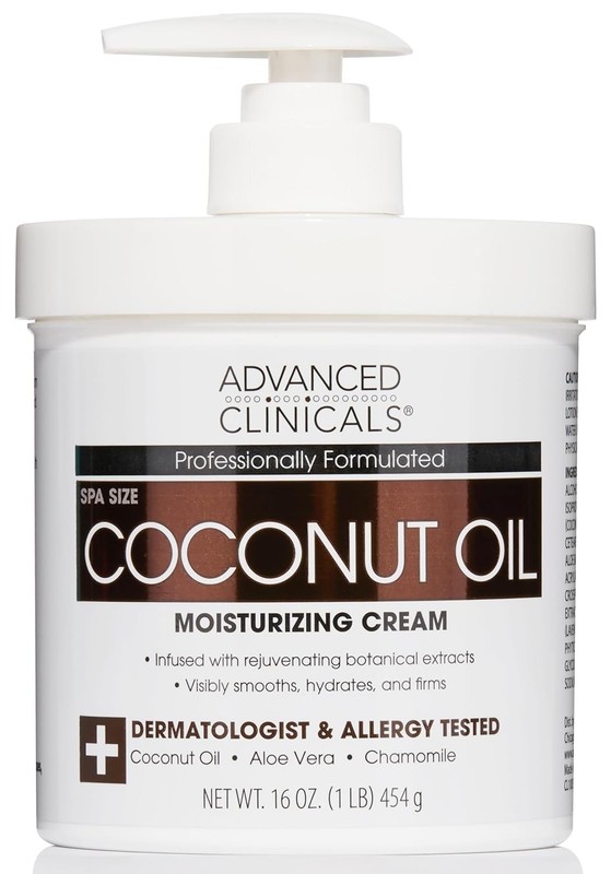 Advanced Clinicals 16 oz Coconut Oil Cream - Ultimate Hydration & Anti-Aging gallery