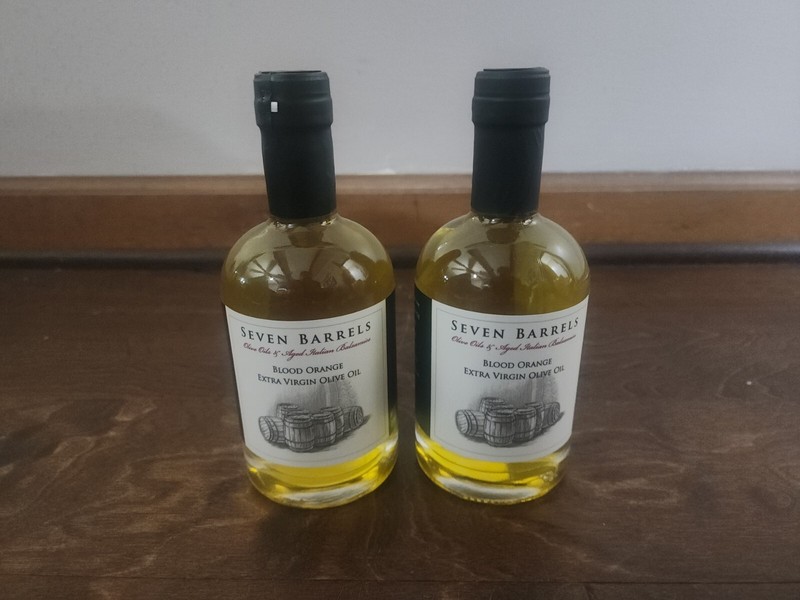 2 x Seven Barrels Blood Orange Extra Virgin Olive Oil 12.7 Ounce Infused