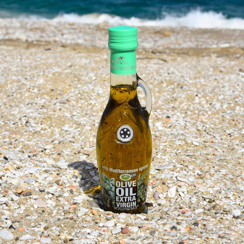 KORVEL Greek EVOO with Mediterranean herbs, Amphora 8.45 fl oz-2 pack gallery