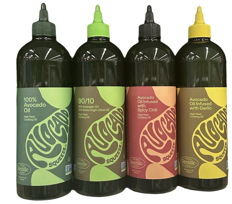 Tantillo Avocado Squeeze 4 Variety Pack, Spicy Chili, Olive Oil, Garlic, Avocado