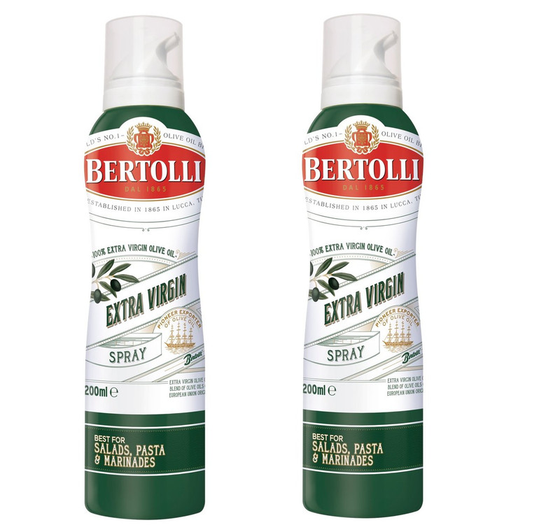 Bertolli Oil Spray Organic Extra Virgin Olive Oil Cooking Spray Bottle 200ml X 2