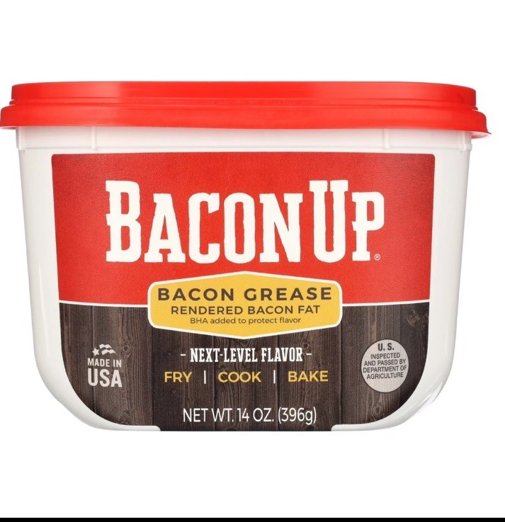 Bacon Up Bacon Grease Rendered Bacon Fat for Frying, Cooking, Baking, 14 ounces