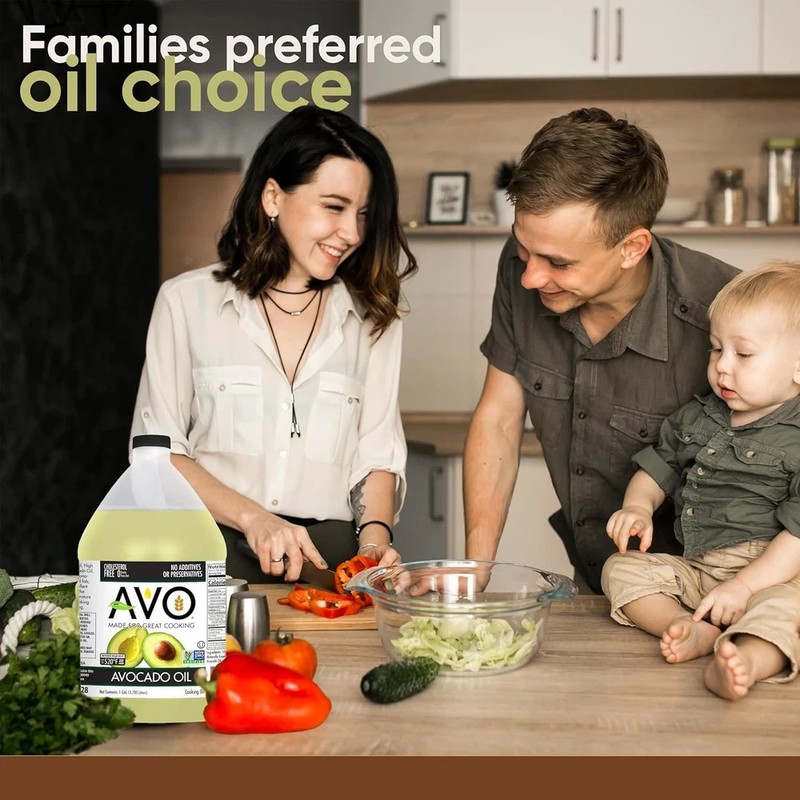 AVO Non-GMO Avocado Oil 1 Gallon Cold-Pressed Cooking Oil, No Preservatives gallery