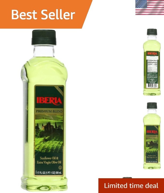 Versatile 17 Fl Oz Olive & Sunflower Oil for Baking, Frying, Grilling