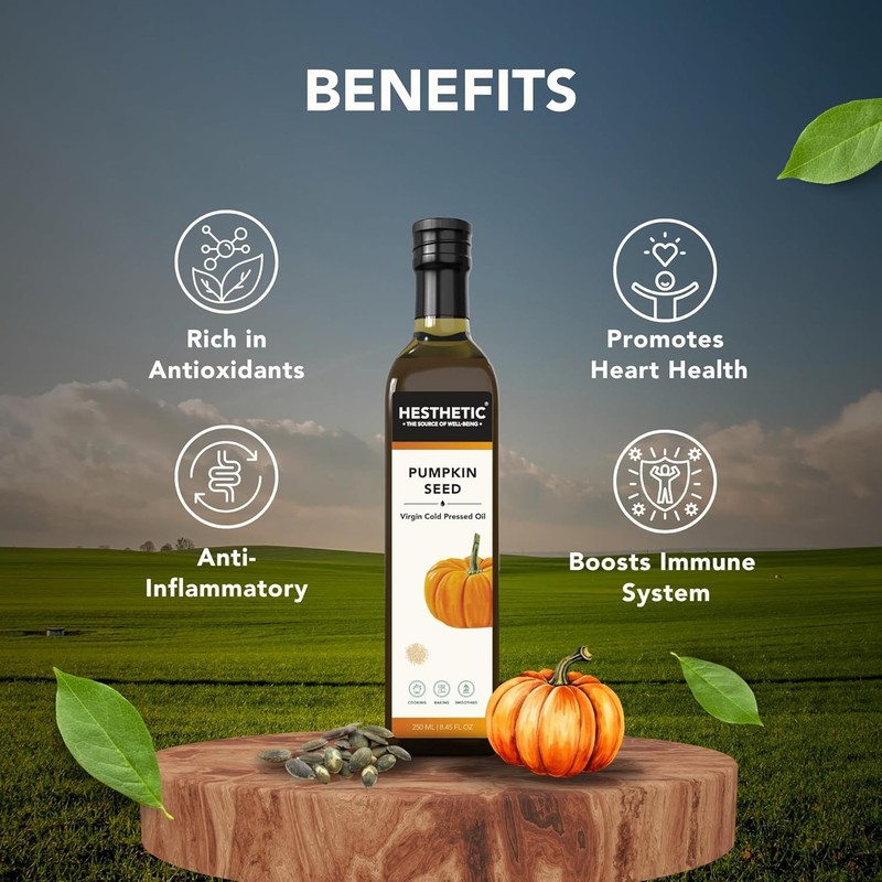 Hesthetic Pumpkin Seed Virgin Cold Pressed Oil 250ml gallery