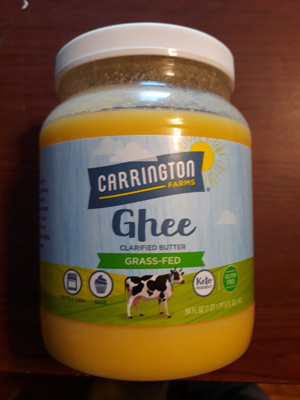 Carrington Farms Grass-FED Ghee 54oz (1.6 L) Clarified Butter