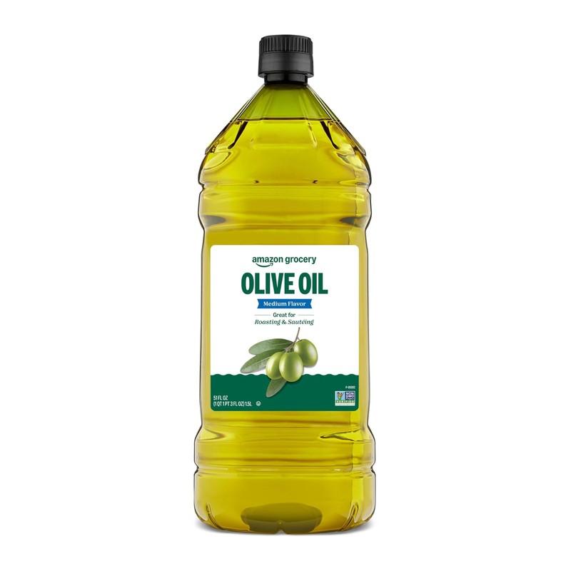 Amazon Grocery, Olive Oil, Medium Flavor, 51 Fl Oz 51 (Pack of 1)