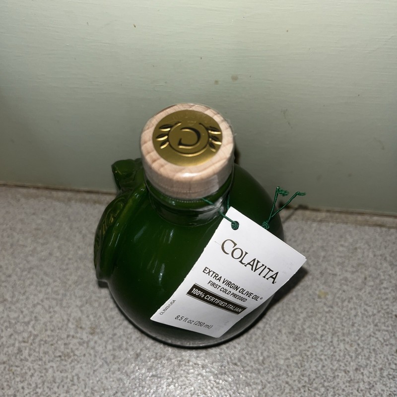 Colavita Extra Virgin Olive Oil -8.5 Fl Oz, 250ml Rare Pottery Bottle gallery