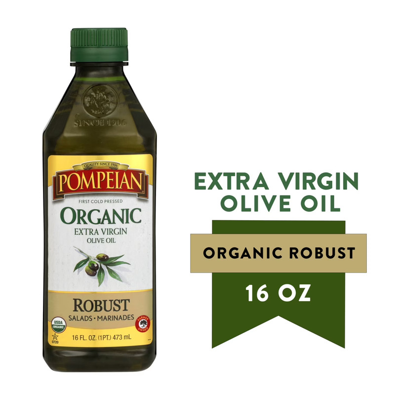 Pompeian Organic Robust Extra Virgin Olive Oil – 16 fl oz
