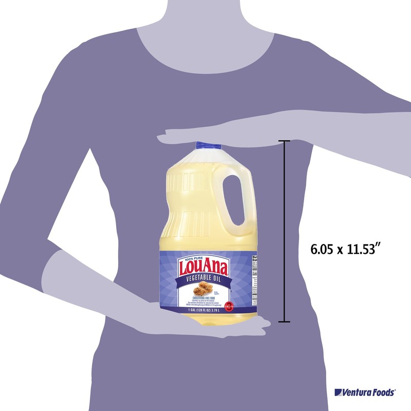 (4 pack) Ventura Foods LouAna Vegetable Oil, 128 oz gallery