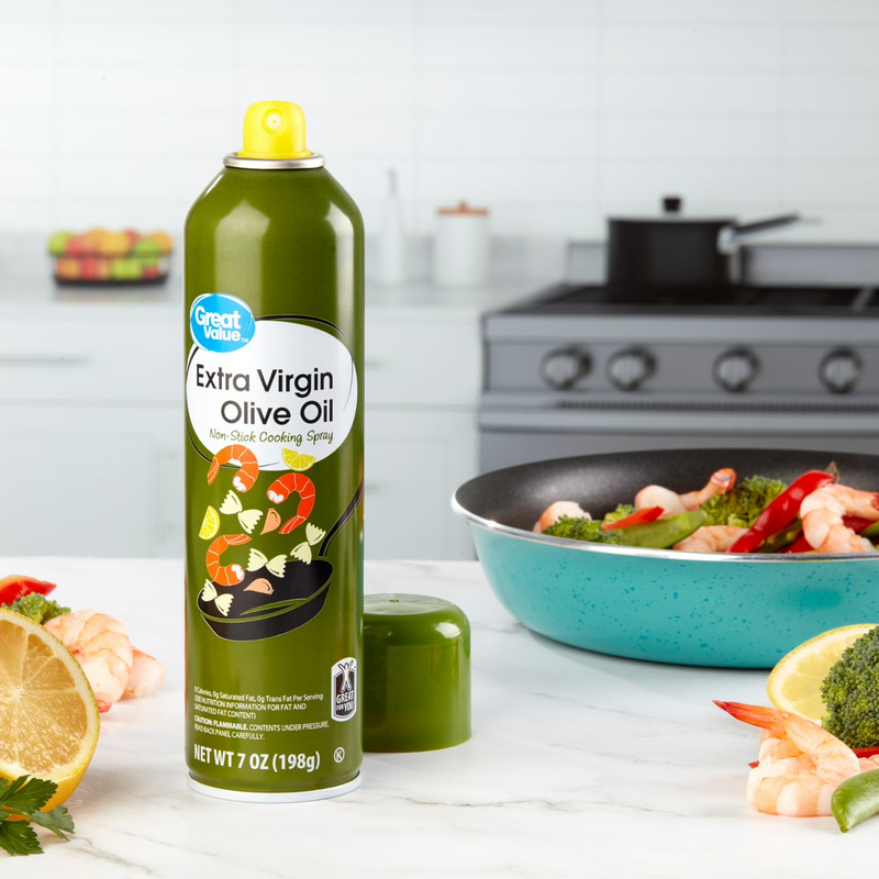 Great Value Extra Virgin Olive Oil Cooking Spray 7oz Healthy Nonstick Kitchen Us gallery