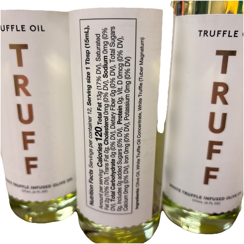 *READ* 6Pk Truff Truffle Oil White Truffle Infused Olive Oil 6 oz Each BB 5/2025 gallery
