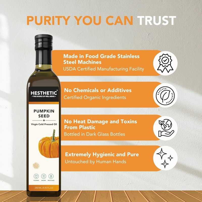 Hesthetic Pumpkin Seed Virgin Cold Pressed Oil 250ml gallery