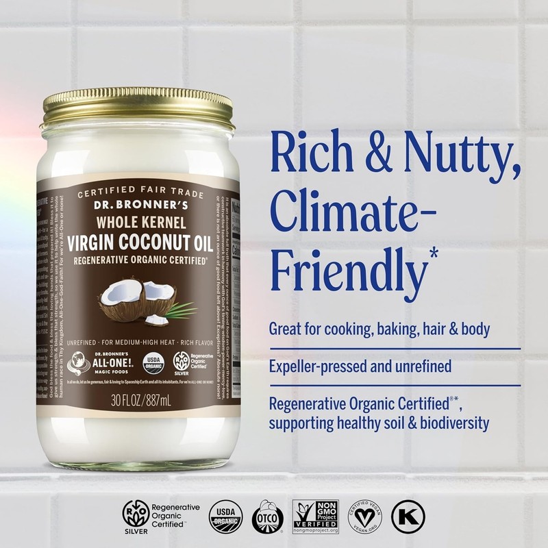 Whole Kernel Organic Virgin Coconut Oil 30oz – Fresh Pressed for Health & Flavor gallery