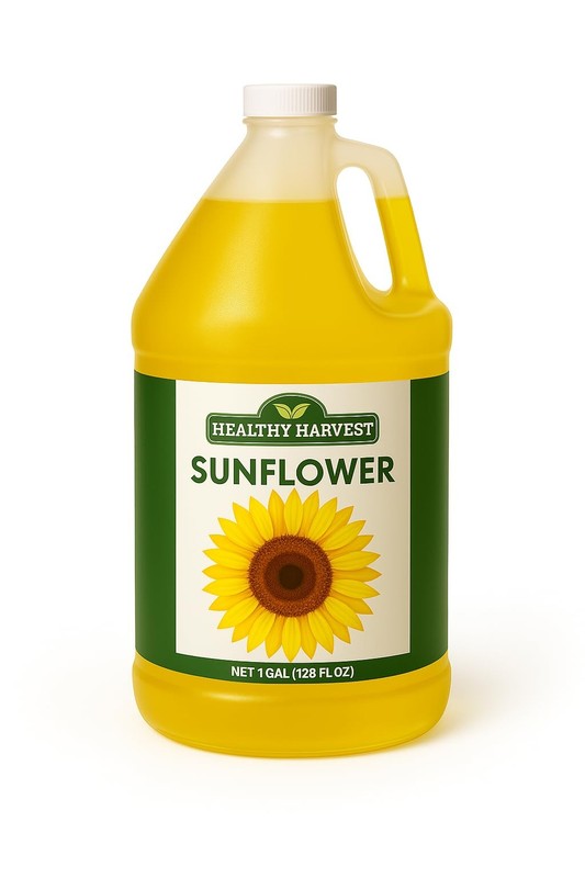 Healthy Harvest Non-GMO Sunflower Oil – Healthy Cooking Oil for Cooking, Baking,