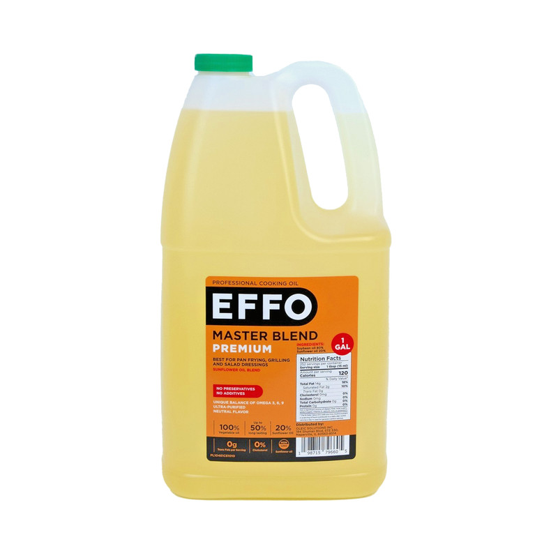 EFFO Professional Cooking Oil – 1 GAL, NON GMO, Sunflower Oil Blend