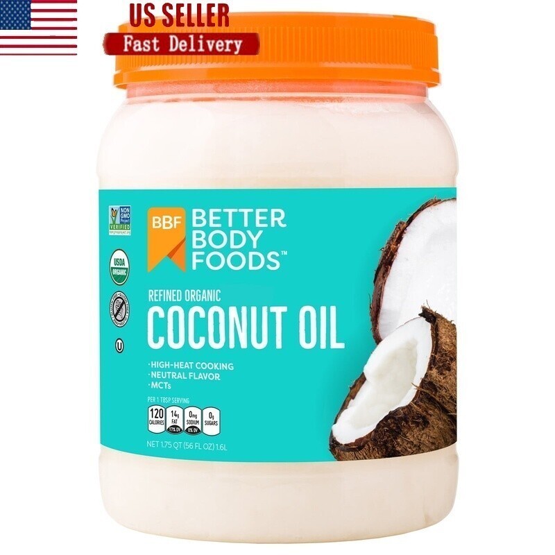 Refined Organic Coconut Oil Non GMO Gluten Free Cooking Oil 56ozcholesterol Free