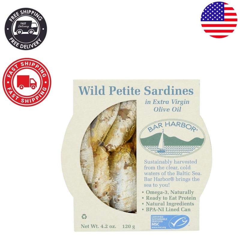 Wild Caught Petite Sardines in Extra Virgin Olive Oil – 4.2 oz, Organic & Kosher