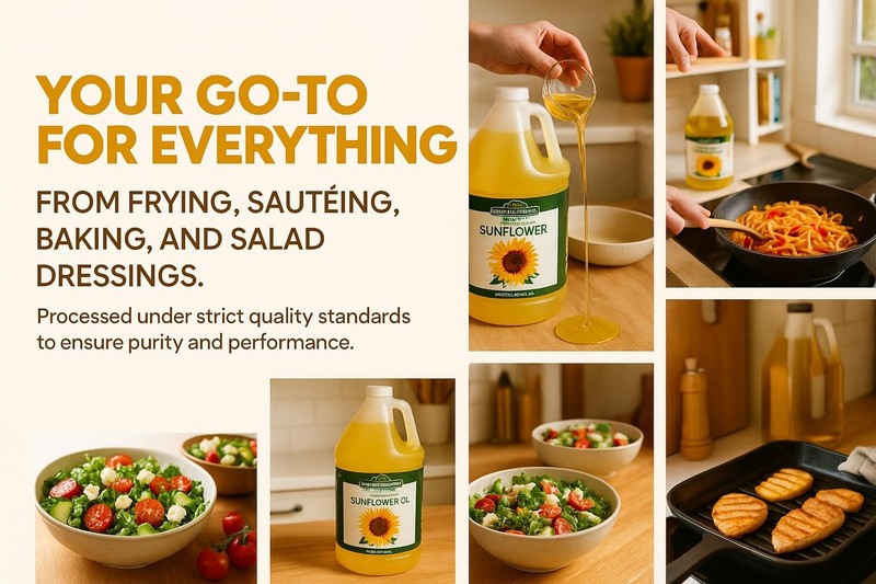 Healthy Harvest Non-GMO Sunflower Oil - Healthy Cooking Oil for Cooking, Baking, gallery