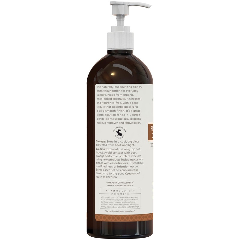 Viva Naturals Organic Coconut Oil, 16 fl oz gallery