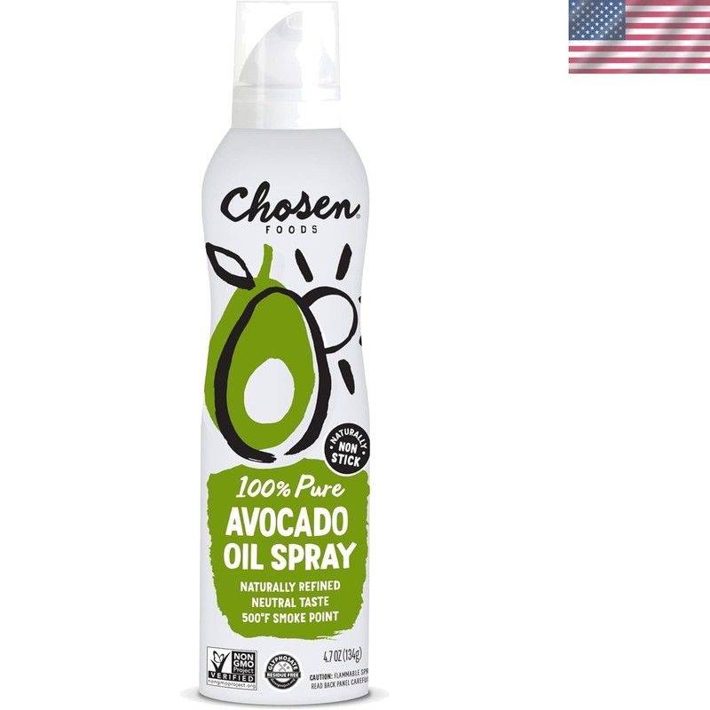 Organic Avocado Oil Spray 4.7 oz – Infused, Gluten-Free, Cold-Pressed Perfection