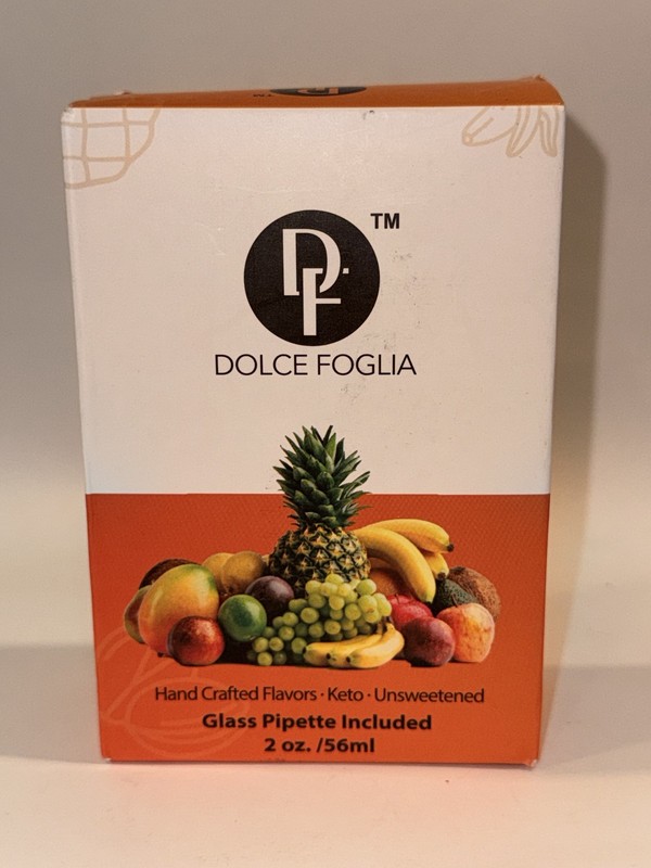 Dolce Foglia Hand Crafted Fruit Flavoring 2oz 56ml Keto Unsweetened Exp 03/27