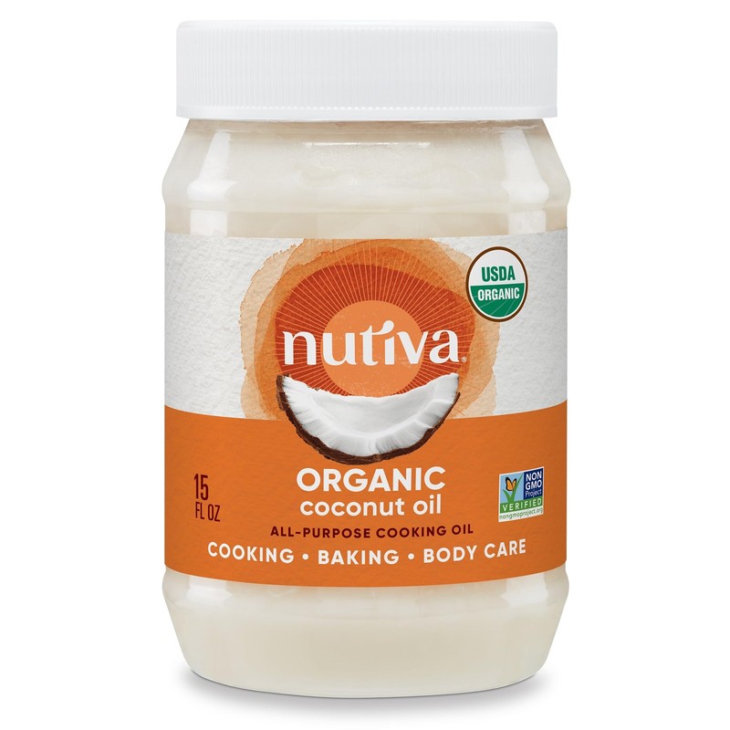 Nutiva Organic Steam-Refined Coconut Oil, 15 15 Fl Oz (Pack of 1), No Color