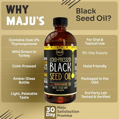 16oz Cold Pressed Black Seed Oil - 3X Thymoquinone, Non-GMO, Pure Nigella Sativa gallery