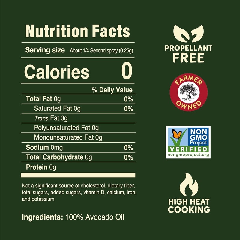100% Avocado Oil Cooking Spray 5 Fl Oz - No Propellant & Healthier Choice gallery