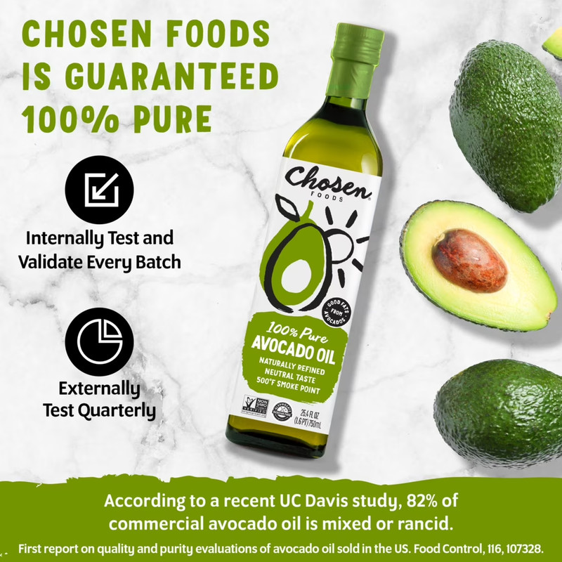 Chosen Foods 100% Pure Avocado Oil 25.4 fl Oz Neutral Taste & Naturally Refined gallery