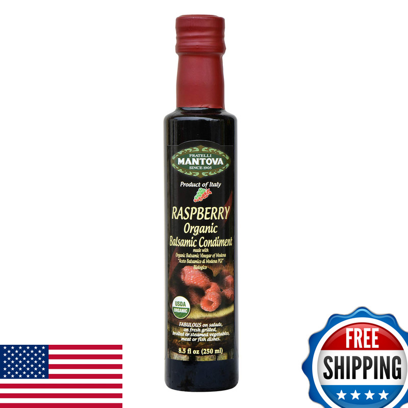 Mantova Fratelli Raspberry Organic Balsamic Vinegar 8.5 Fl Oz