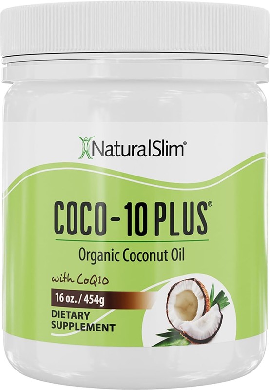 Coco10 Plus With Coq10 - Organic Coconut Oil For Cooking, Baking, Mi