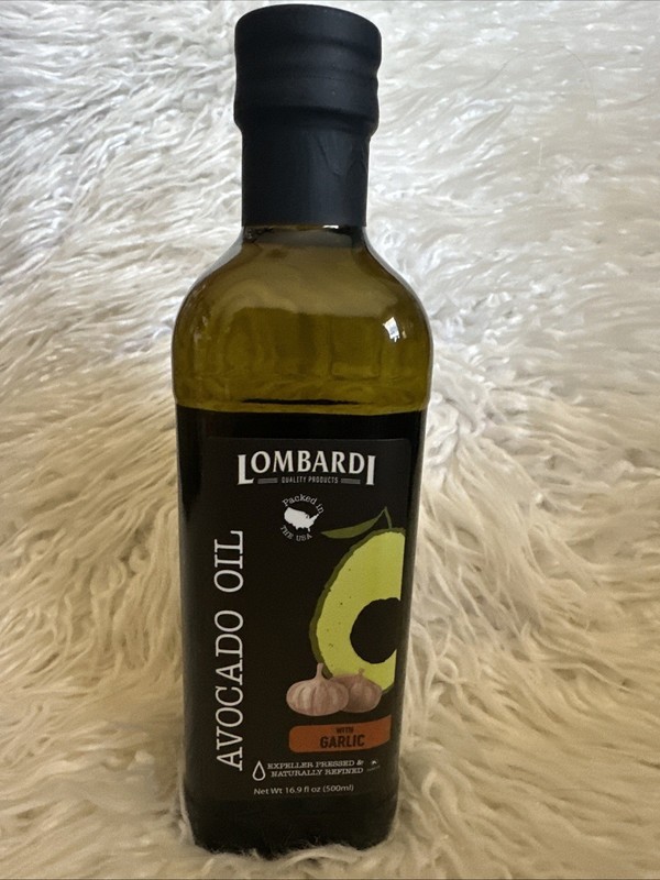 Chosen Foods 100% Pure Avocado Oil, 16.9 Fl Oz Glass Bottle With GARLIC